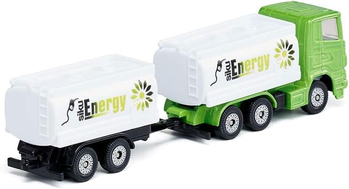 siku 1690, LKW mit Tankwagenaufbau und Anhänger, Metall/Kunststoff, 1:87, Grün/Weiss, Mit Tandemachs