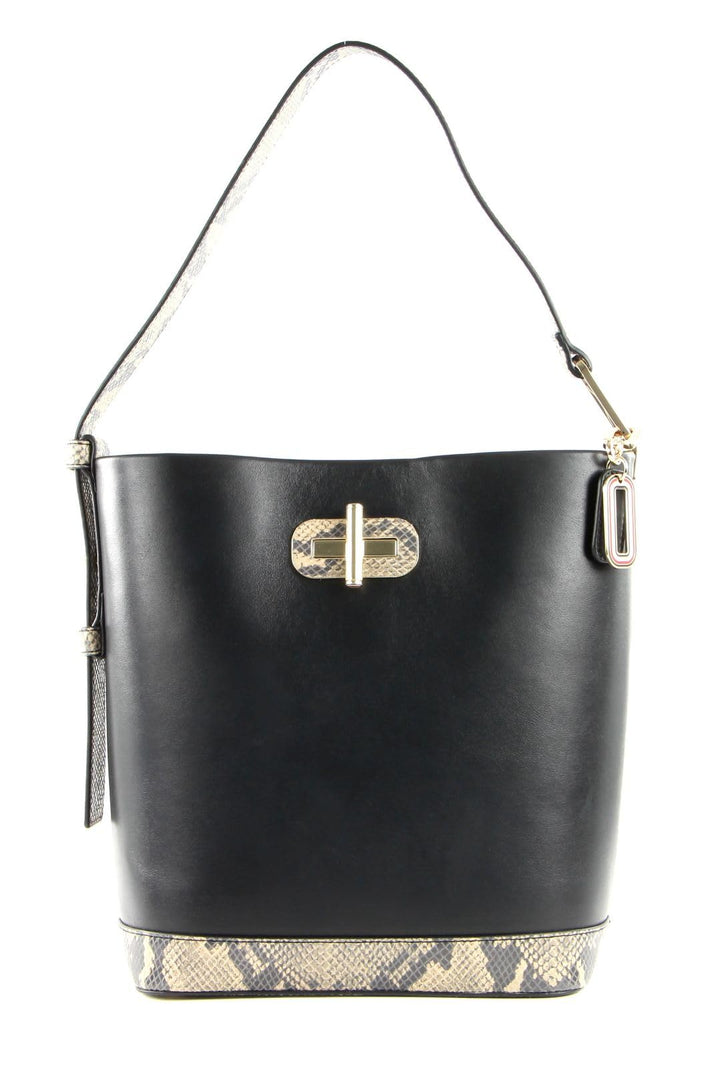 Tommy Hilfiger Leather Statement Bucket Black