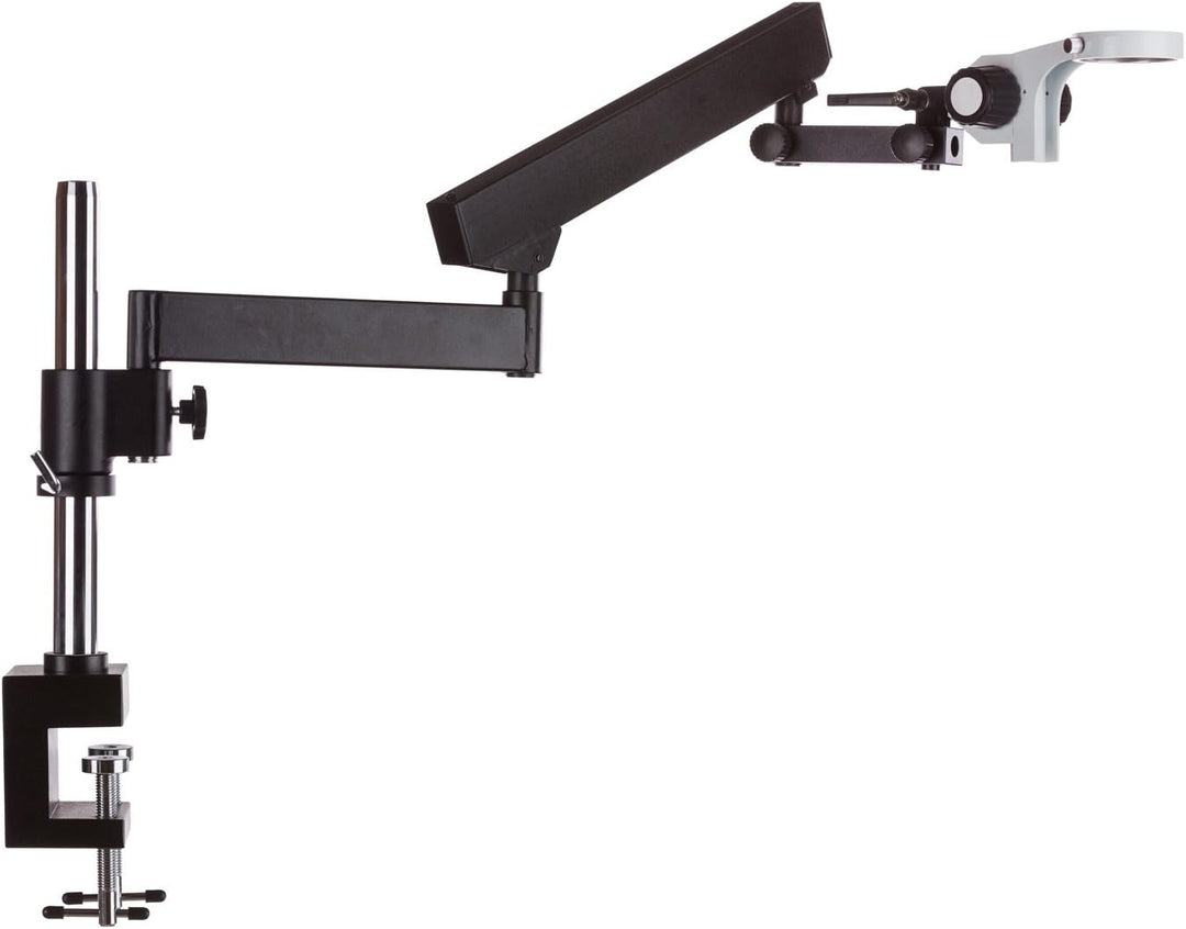 AmScope Gelenkständer mit Pfostenklemme und Fokussierleiste für Stereo-Mikroskope