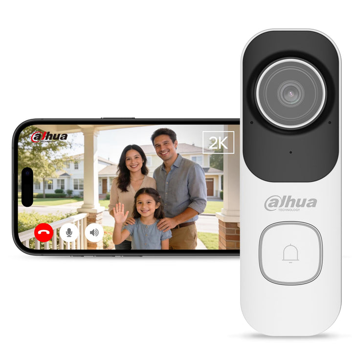Dahua Video-Türklingel - 2K WLAN Türklingel mit Kamera | 4MP, 120° Weitwinkel, KI-Erkennung von Pers