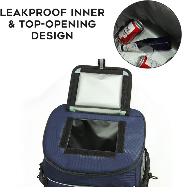 AUXDIQ 30L Kühlrucksack Wasserdichter Picknickrucksack Isoliert Kühltasche für Picknick Camping Wand