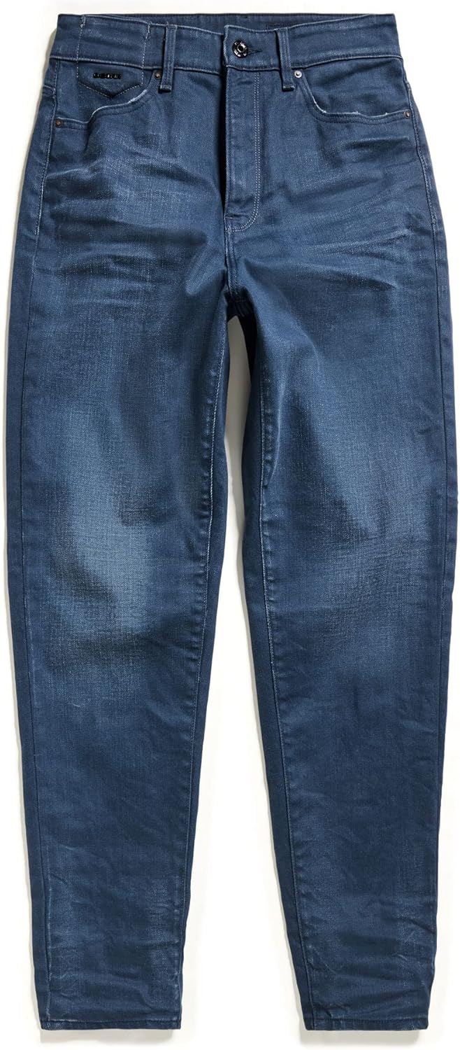 G-Star RAW Damen Janeh Ultra High Mom Ankle Jeans 26W / 30L Blau (Worn in Rivulet D16083-c048-c600),