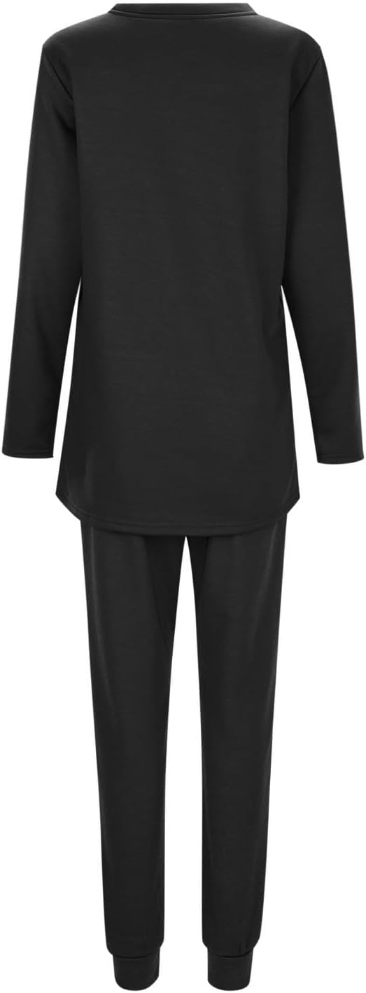 Lange Unterhosen Herren bequem, lässig, einfarbig, Rundhalsausschnitt, langärmelig, plus Fleece-Bott