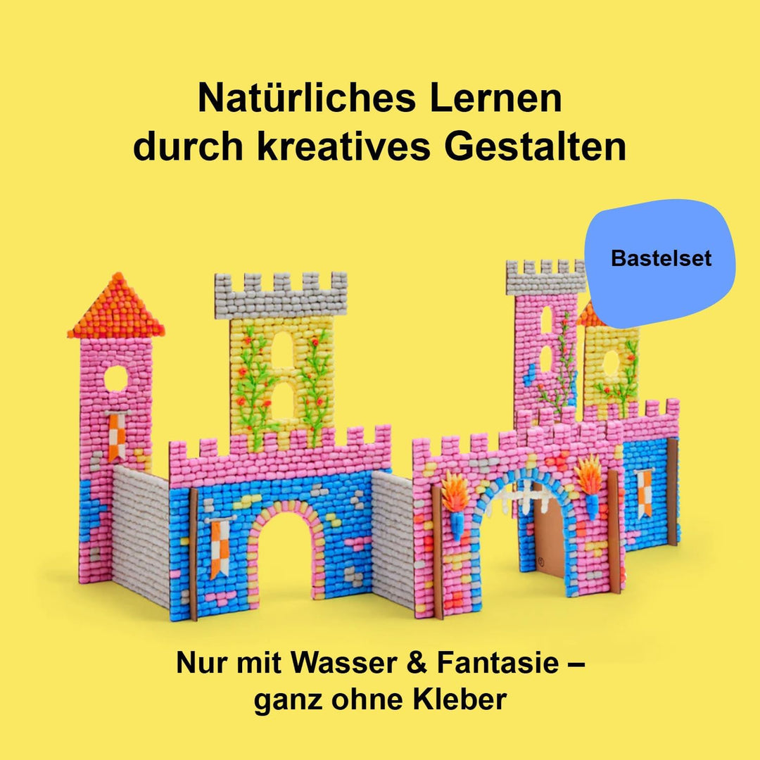 Playmais Mosaic Castle | 8000 Teile | Bastelset | natürliches Spielzeug | inkl. Schwämmchen, 14 vorg