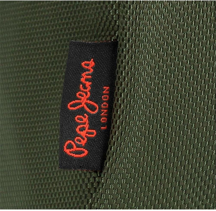 Pepe Jeans Bromley LDN Umhängetasche, mittelgross, Grün, 17 x 22 x 8 cm, Polyester mit Details aus K