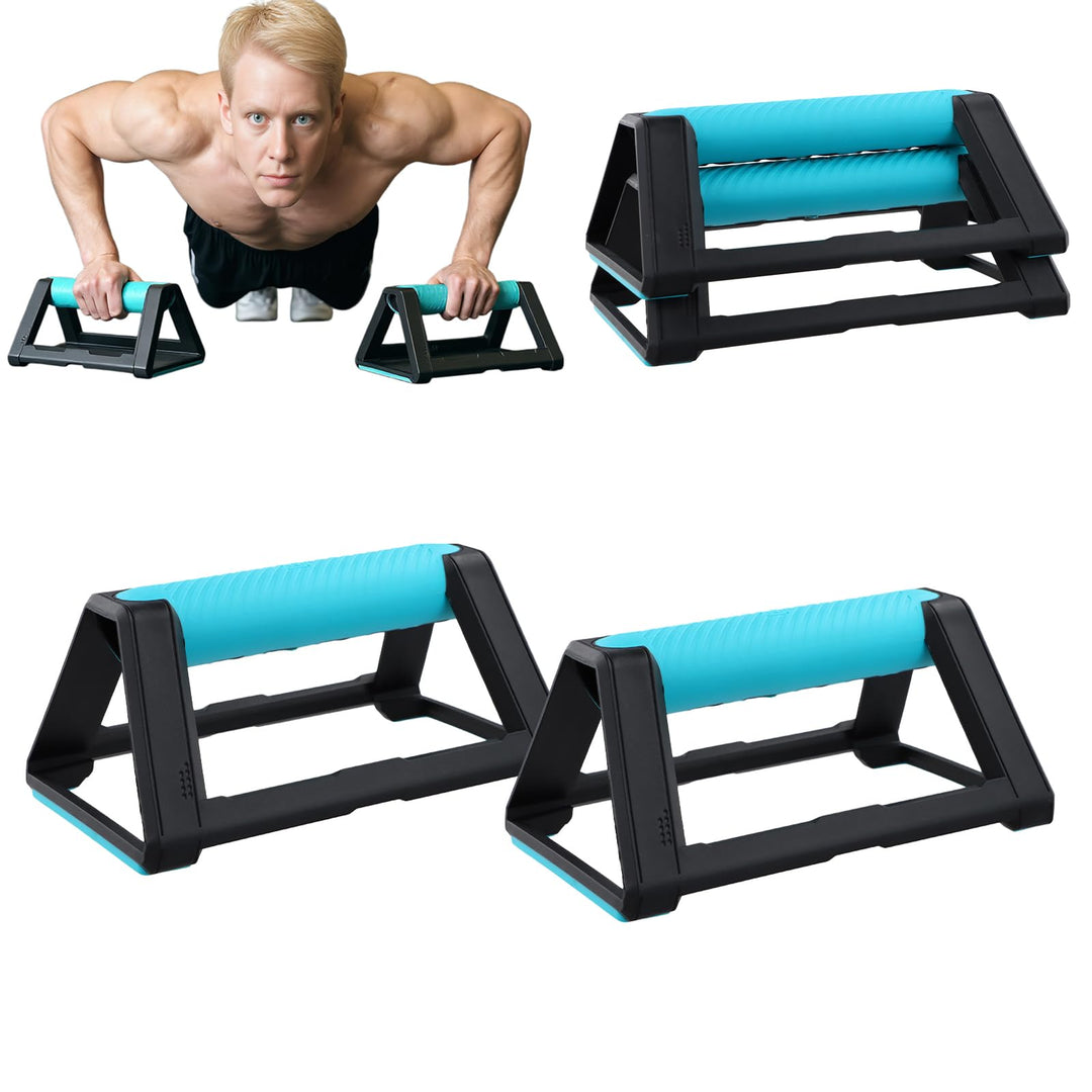 2 Pcs Liegestützgriffe, Liegestützbrett mit Silikongriff Rutschfester Basis, Tragbar Stapelbar, Trag