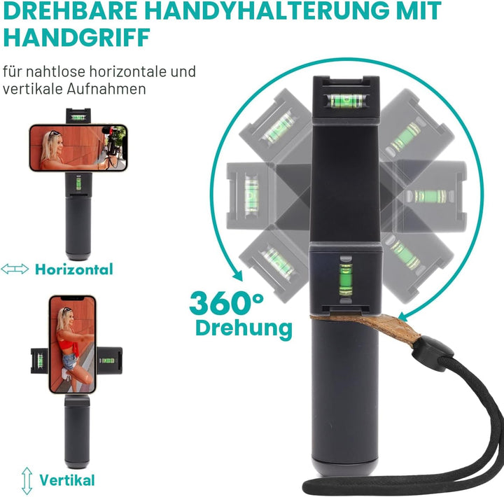 Movo iVlogger-PRO Vlogging-Kit mit Vollständigem Stativ für iPhone/Android – YouTube-Starter-Kit für