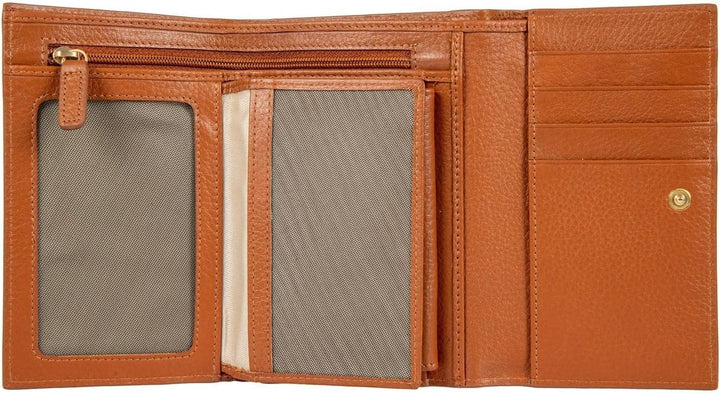 Bric's Marmolada Horizontales Damen-Portemonnaie aus Leder mit RFID-Schutz, Geldscheinfach, 12 Karte