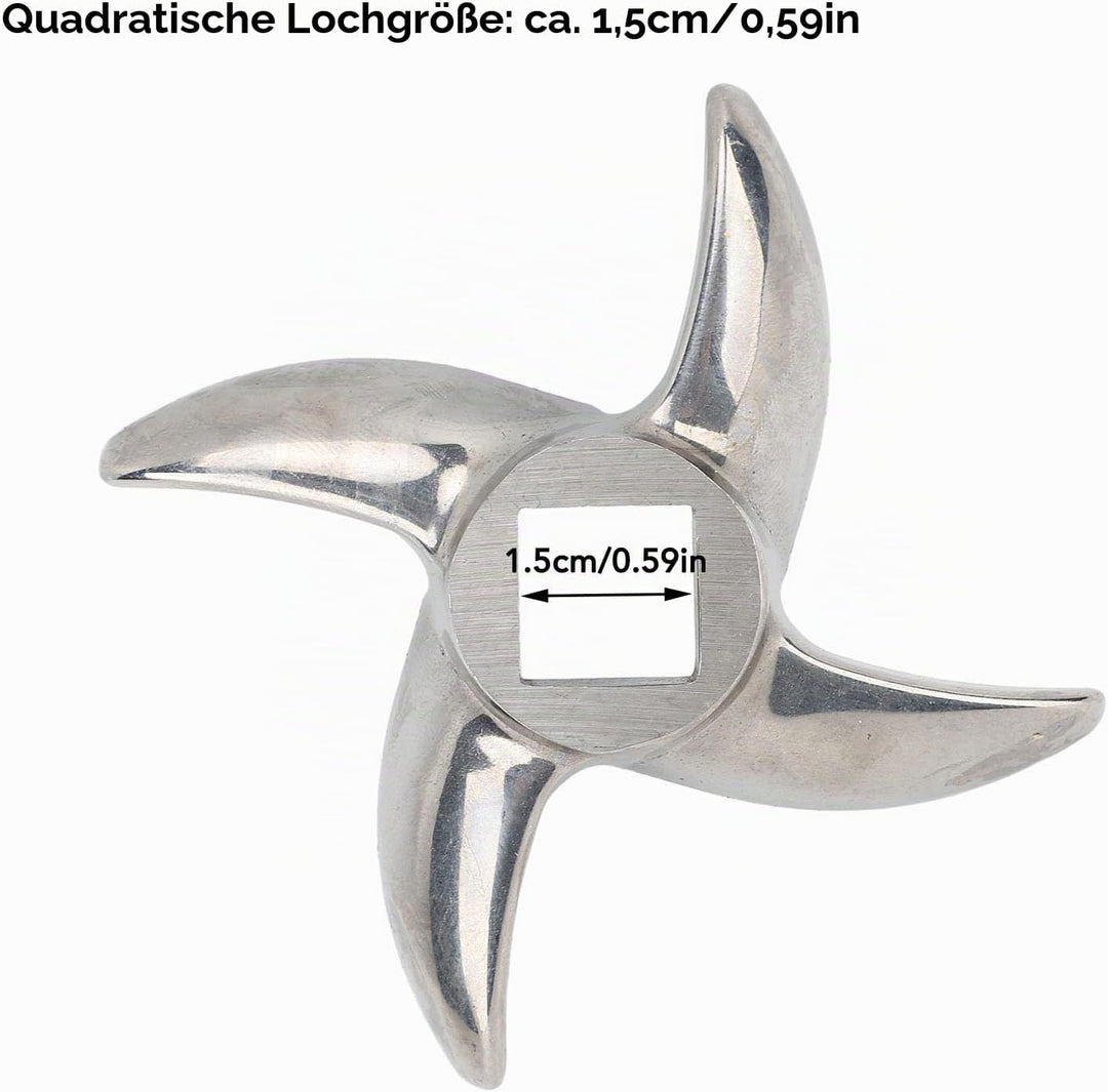 Edelstahl-Fleischwolf-Schneidemesser, Grösse 32, Lange Lebensdauer, Schnelles Präzisionsschneiden, V