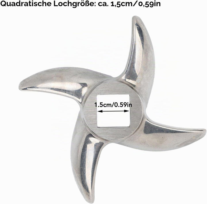 Edelstahl-Fleischwolf-Schneidemesser, Grösse 32, Lange Lebensdauer, Schnelles Präzisionsschneiden, V