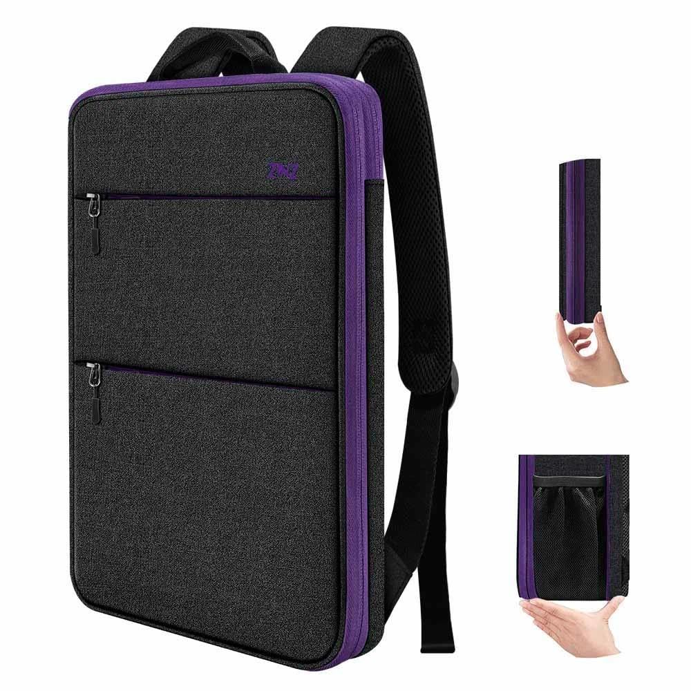 ZINZ Schlanker und Erweiterbarer Laptop Rucksack mit 15, 15,6 16 Zoll Hülle, Spritzwassergeschützte