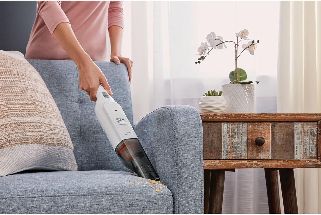 BLACK+DECKER Akku-Handstaubsauger Dustbuster Slim HLVC315B11 (12V, 1.5Ah, beutellos & kabellos, mit