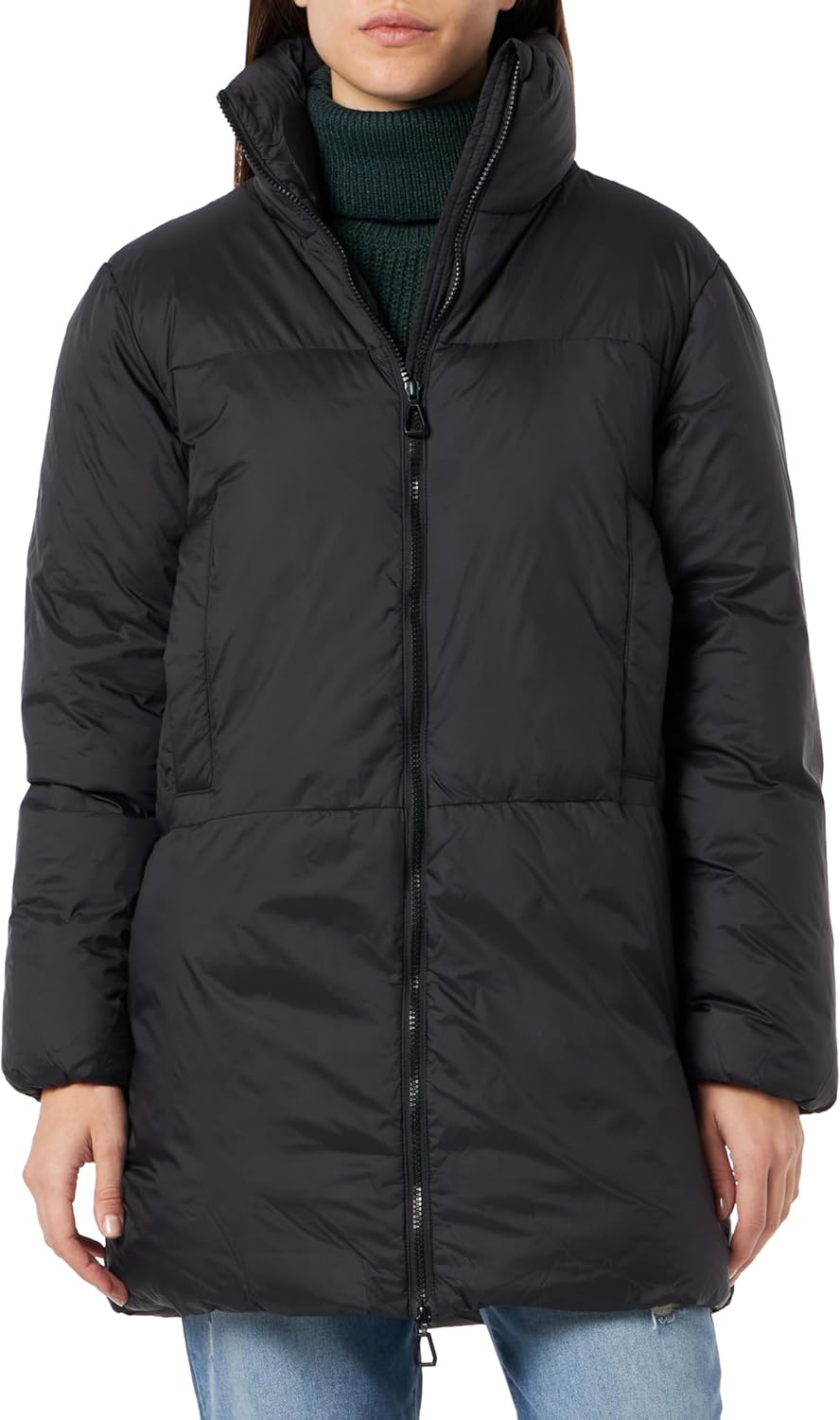 ONLY Damen Onlmax Bf Long Puffer OTW Pufferjacke XL Schwarz, XL Schwarz