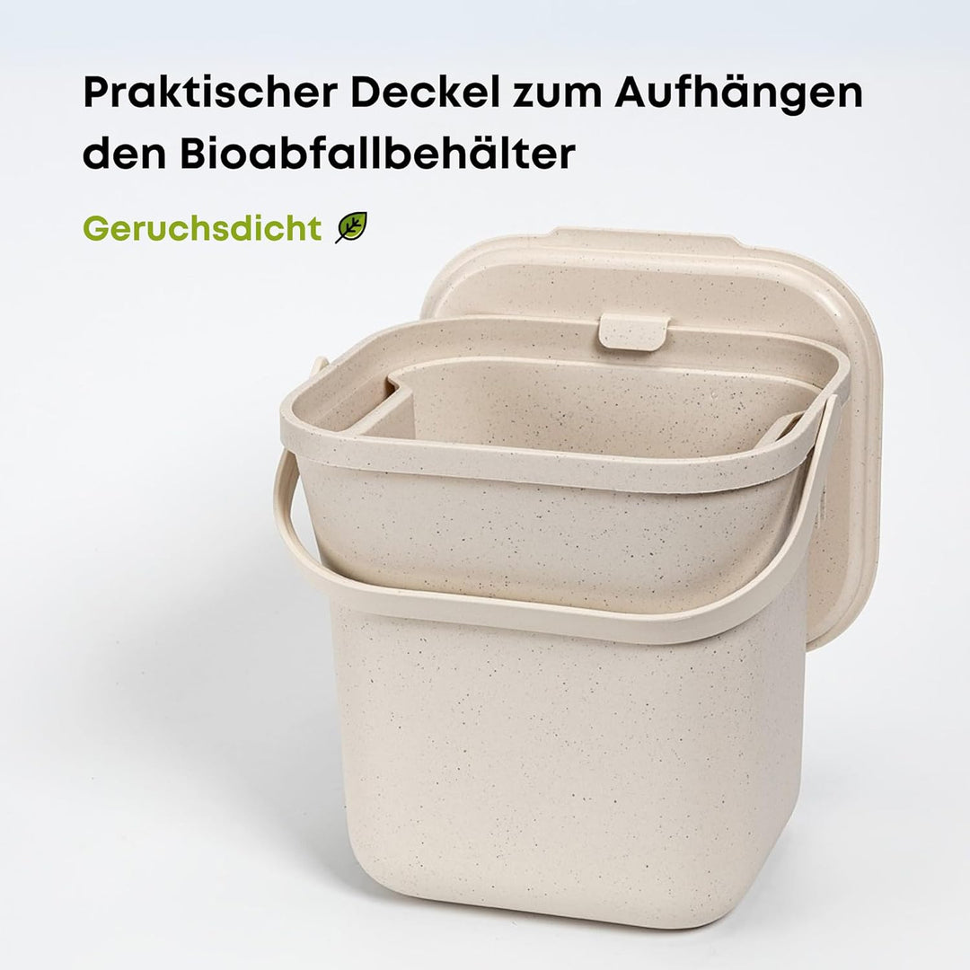 Urbalive Design Biomülleimer Küche 8L mit herausnehmbarem Sieb - Komposteimer Küche mit Deckel - Kle