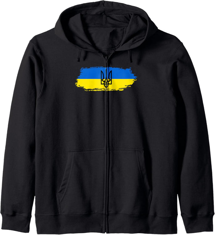 Patriotische Ukrajina Ukraine Ukraina Wappen Flagge Ukrainer Kapuzenjacke