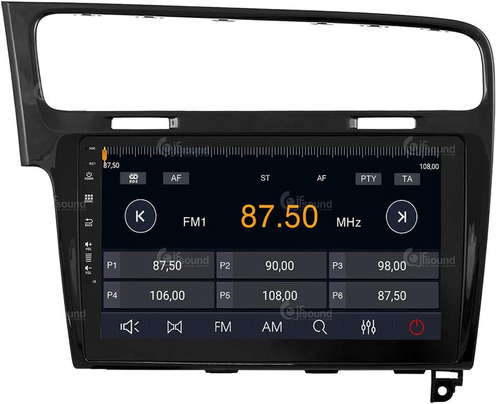 Personalisiertes Autoradio für Volkswagen Golf 7 schwarz Android GPS Bluetooth WiFi USB DAB+ Touchsc