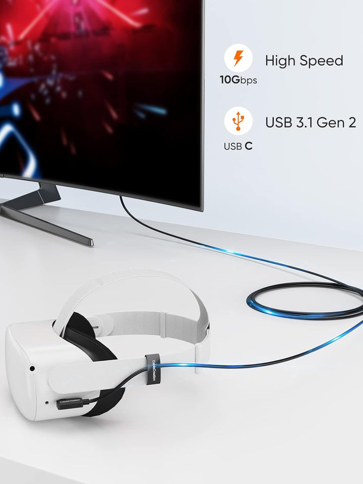 CableCreation [Aktualisierte Version] USB C Fiber Optic Link Kabel 5M, USB 3.2 Gen2 USB C zu C 10 Gb