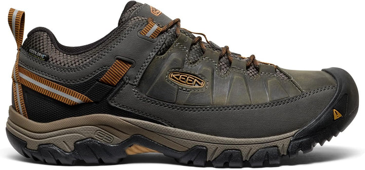 Keen Men's Targhee 3 Waterproof Hiking Shoe 45 EU Black Olive Golden Brown, 45 EU Black Olive Golden