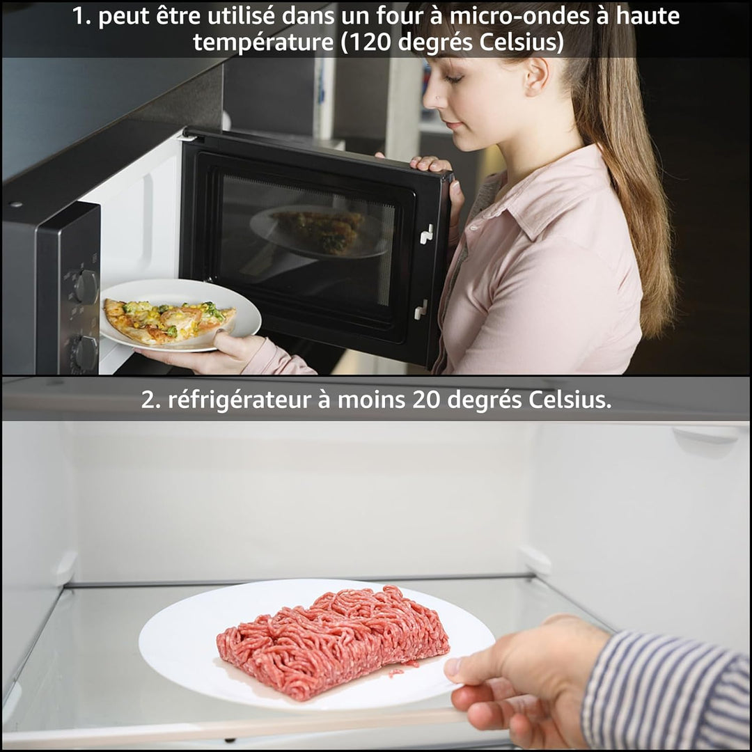 AKOLAFE 400 Stück Geschirrset Pappteller Umweltfreundlich Einweggeschirr Biologisch Abbbaubare Einwe