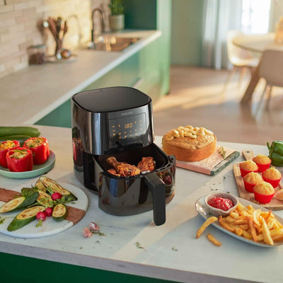 Philips Essential Airfryer – 4.1L, Fritteuse ohne Öl, Rapid Air Heisslufttechnologie, NutriU App mit