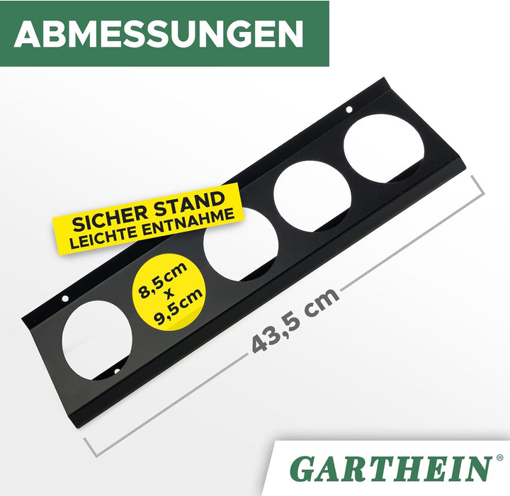 2er Set Spraydosenhalter für 10 Dosen - Metall Wandhalterung Werkstatt - Schwarz Rostfrei Spraydosen