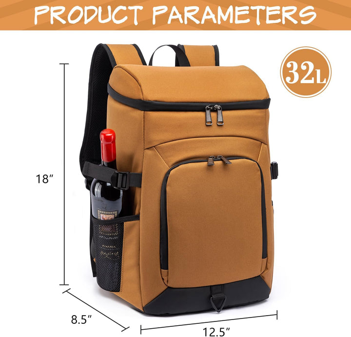 Laripwit Kühlrucksack 54 Dosen Thermo Kühltasche Rucksack Gross Isolierte Doppeldeck mit Kühlfach fü