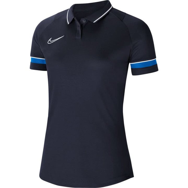 Nike Damen Academy 21 Polo Women Polohemd XS Obsidian/White/Royal Blue/White, XS Obsidian/White/Roya