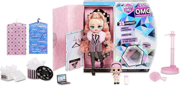 LOL Surprise OMG Winter Chill Big Wig Modepuppe und Madame Queen Puppe mit 25 Überraschungen Big Wig