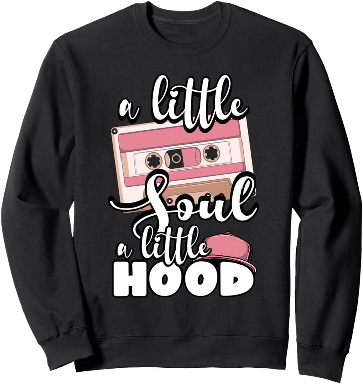 A Little Soul A Little Hood Retro Music Cassette Hippie Hat Sweatshirt