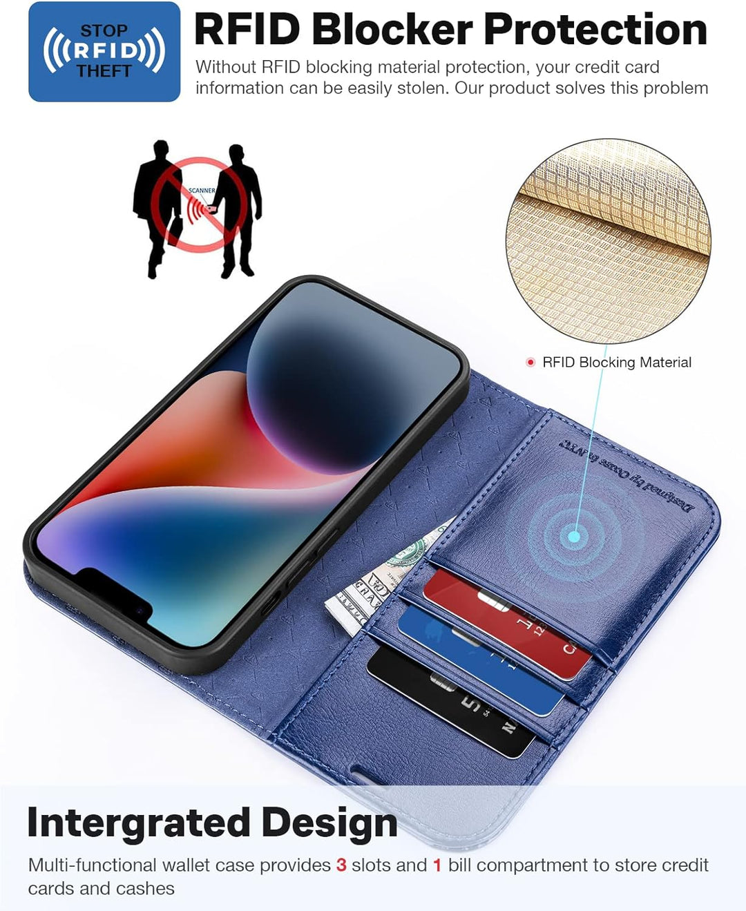 OCASE Abnehmbare Hülle iPhone 14 Handyhülle 5G[Magnetische Hülle] [Kabelloses Laden] [Displayschutz]