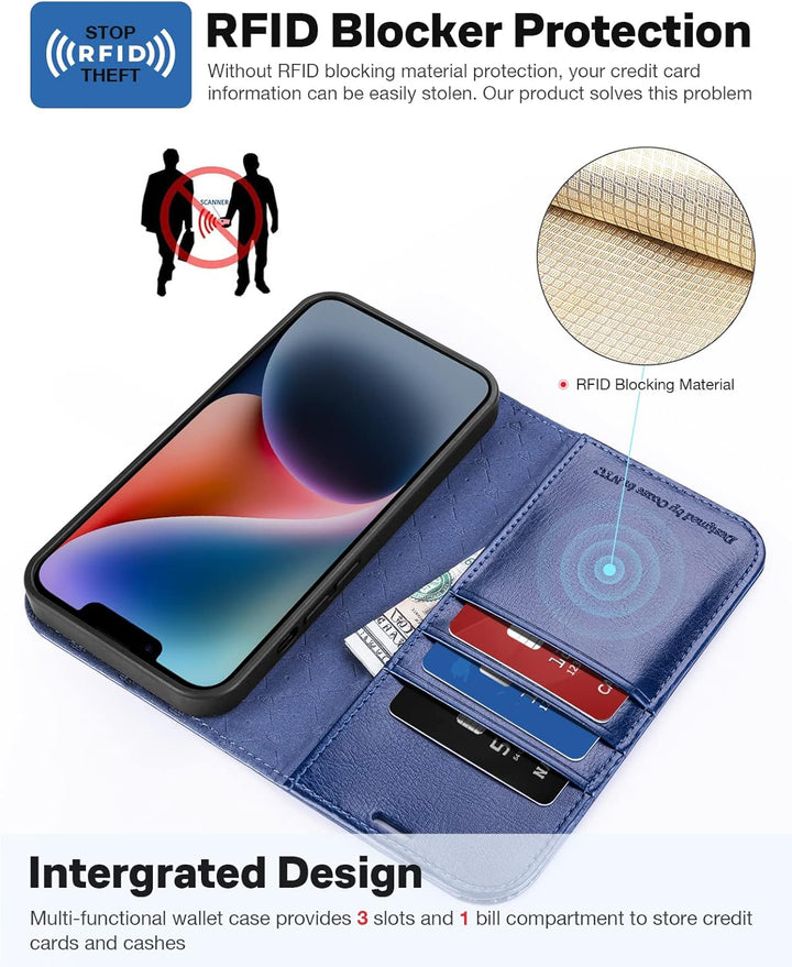 OCASE Abnehmbare Hülle iPhone 14 Handyhülle 5G[Magnetische Hülle] [Kabelloses Laden] [Displayschutz]