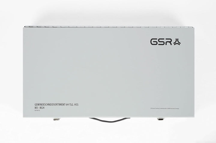 GSR PROFI Gewindeschneidsatz M3-M24, 64-teilig, HSSG Bohrer Set, Mit Vor- Mittel- & Fertigschneider,