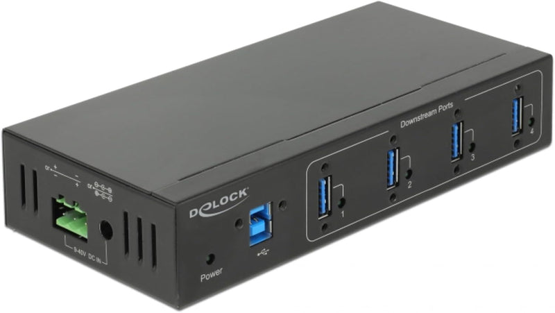 Delock 63309 Externer Industrie Hub 4 x USB 3 Typ-A mit 15 kV ESD Schutz