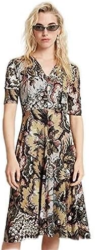 Desigual Damen 19wwvk664092 Kleid, Grün, 26 Kurz EU