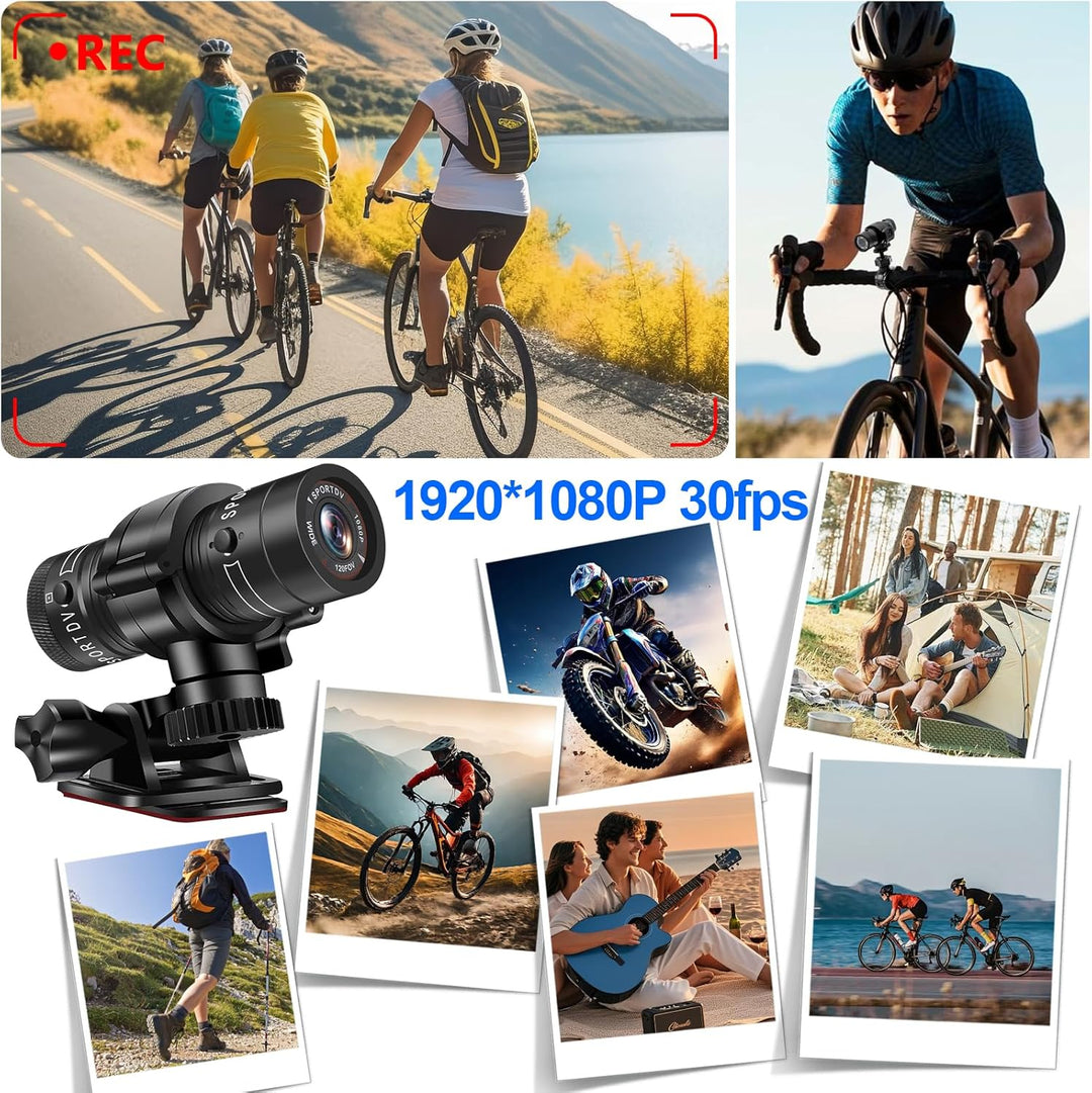 Action Cam, 1080P HD & 120° Weitwinkel Helmkamera, 1000mAh Hochleistungsakku & IP63 wasserdicht Acti