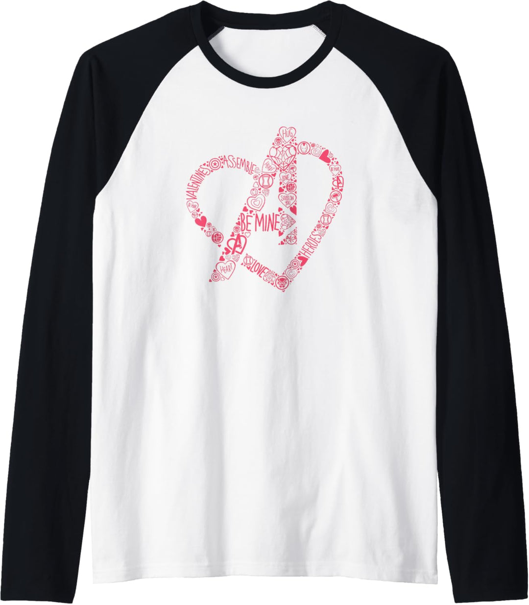 Marvel Avengers Heart Logo Valentine's Day Raglan