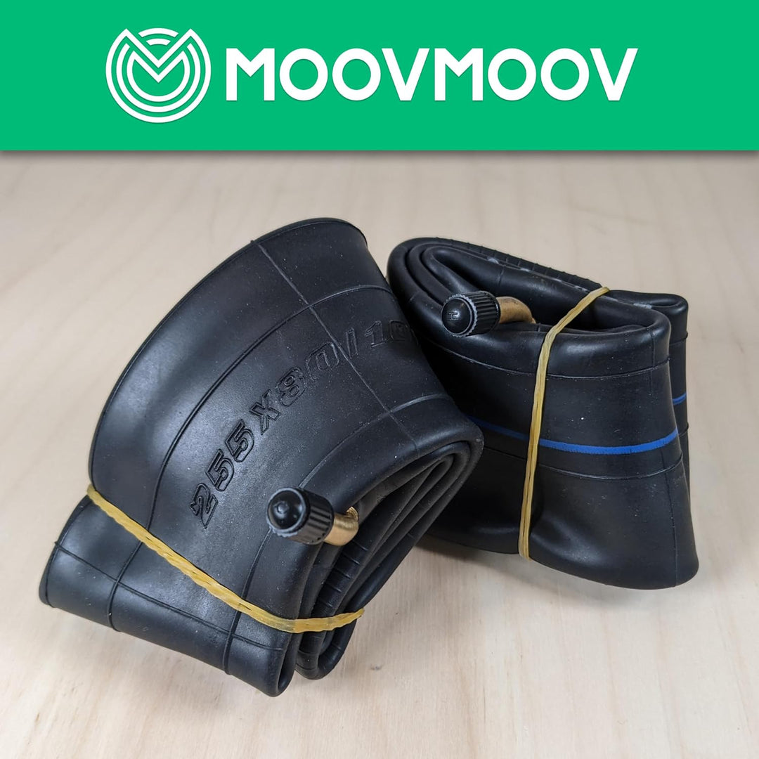 MOOVMOOV Schlauch 255 x 80 (10 x 3) mit abgewinkeltem Ventil 45/90 für Elektroroller – kompatibel mi