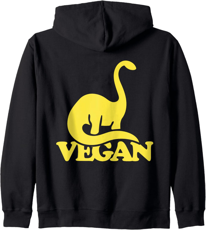 Yellow Vegan Dinosaur Kapuzenjacke