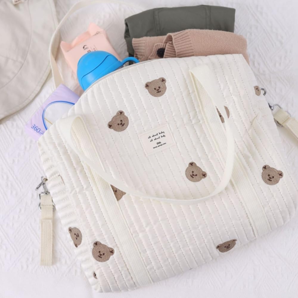 Bestickte Baby Wickeltasche, Universelle tragbare Wickeltaschen für Babys Neugeborene, Elegante Wick