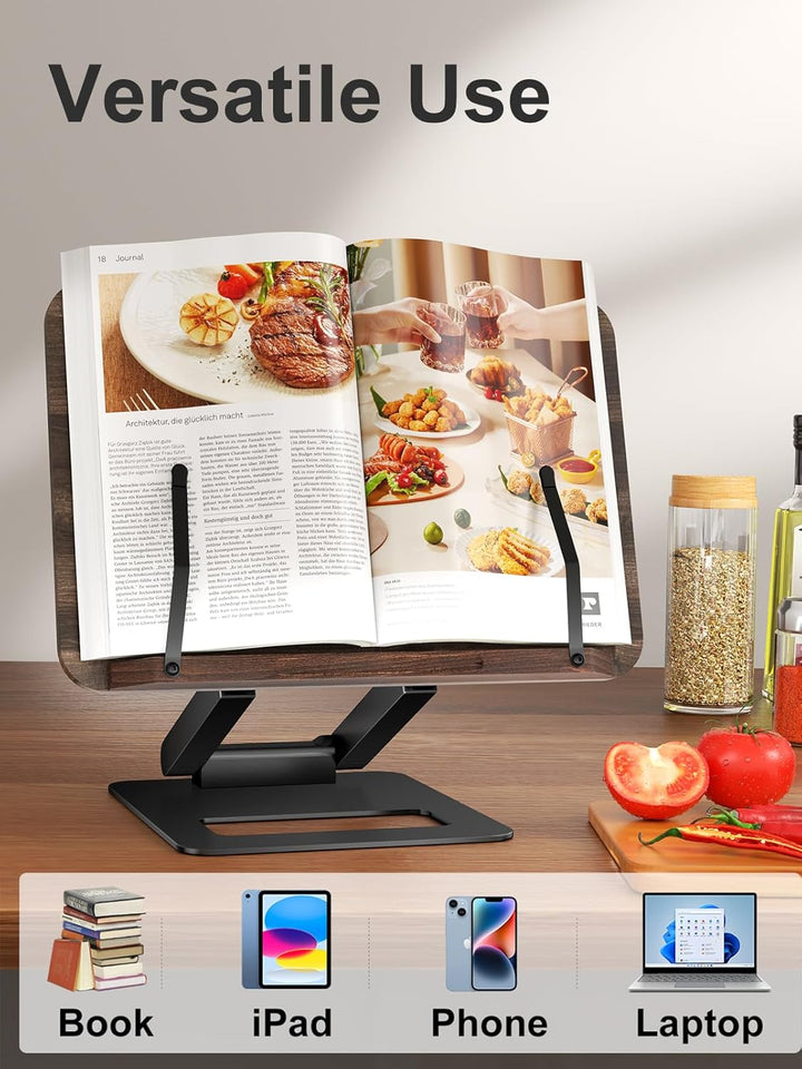 Tounee Buchständer, Teleskop-Buchhalterständer, höhenverstellbar, ausziehbares Design, ergonomischer
