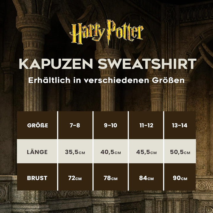 Harry Potter Mädchen Hoodie, Weicher und Bequemer Hogwarts Kapuzenpullover - Geschenke für Mädchen S