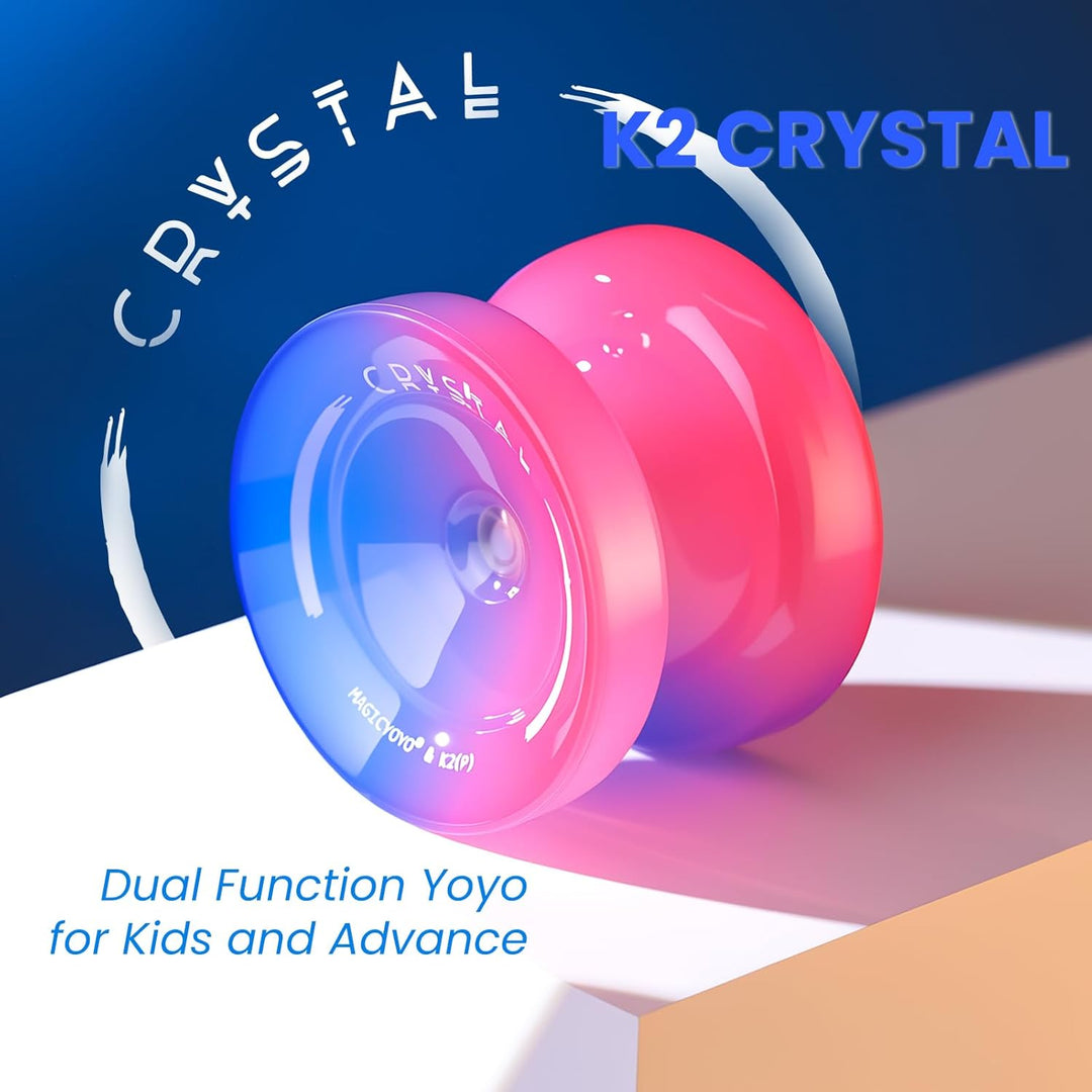 MAGICYOYO JoJo für Kinder Anfänger, Responsive Yoyo K2 Blau Rosa Gradient, Trick Yoyo Professional J