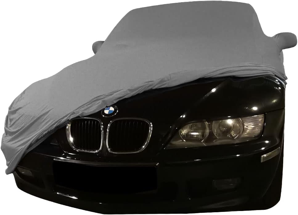 Indoor Autoabdeckung kompatibel mit BMW Z3 Cabrio mit Spiegeltaschen SUPER Soft Stretch