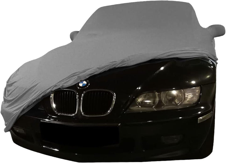 Indoor Autoabdeckung kompatibel mit BMW Z3 Cabrio mit Spiegeltaschen SUPER Soft Stretch