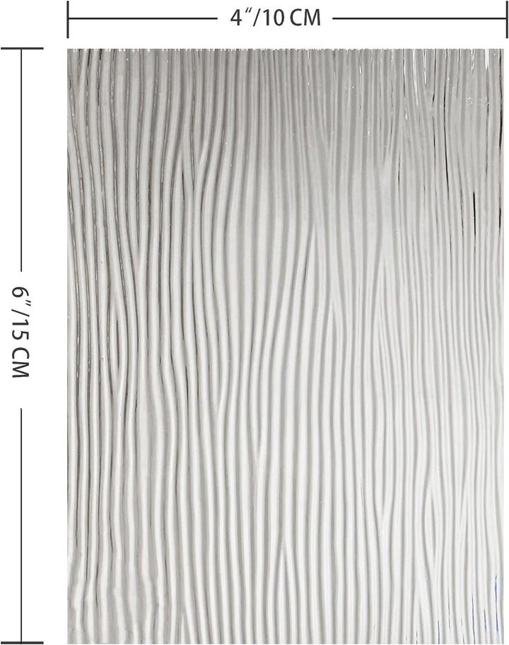 PALJOLLY Transparente strukturierte Buntglasscheiben, 10,2 x 15,2 cm, durchscheinende Kathedralen-Gl