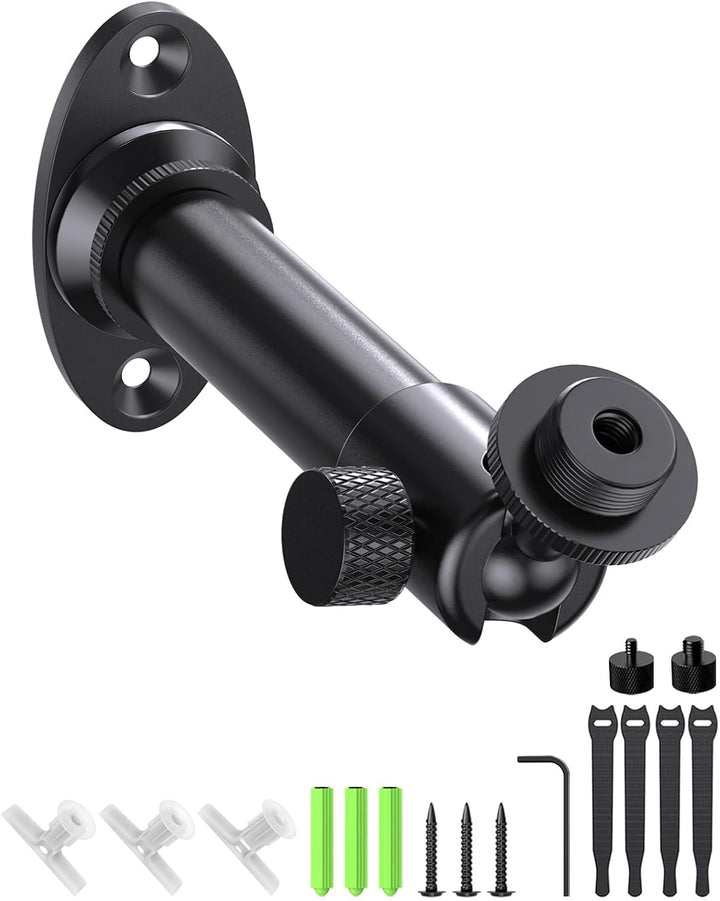 Mikrofon-Wandhalterung mit Kugelkopf – 180° und 360° Schwenkbar, 5/8„-27 Mikrofonflanschhalterung mi