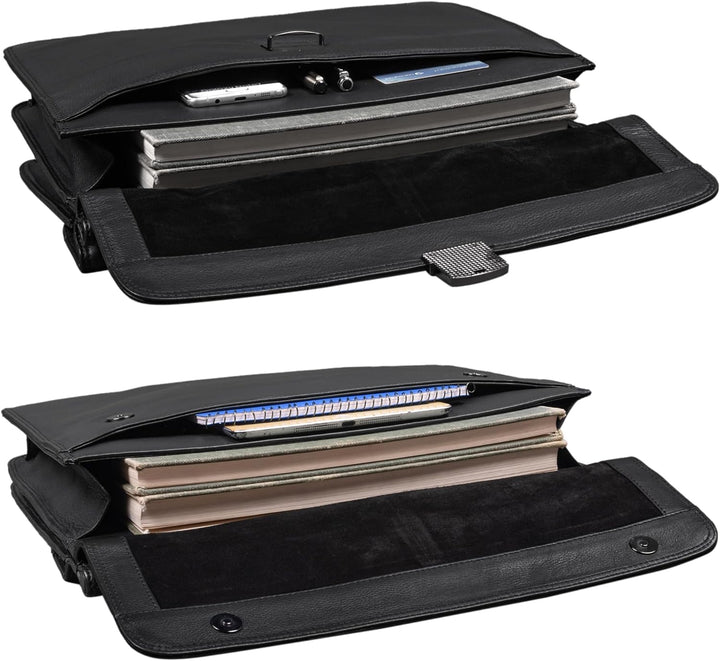 STILORD 'Stephan' Laptoptasche 15,6 Zoll Herren Leder Businesstasche Office Bag Umhängetasche Leder-