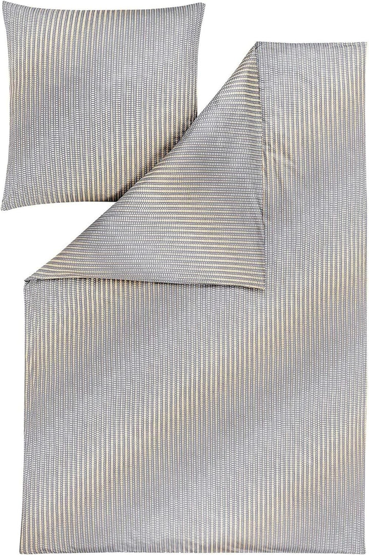 ESTELLA Mako Interlock Jersey Bettwäsche Tarius 6996 155x200 + 80x80 cm, Fb. 820 Silber