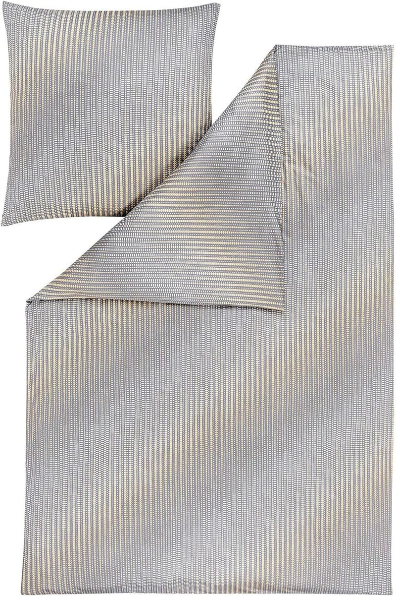 ESTELLA Mako Interlock Jersey Bettwäsche Tarius 6996 155x200 + 80x80 cm, Fb. 820 Silber