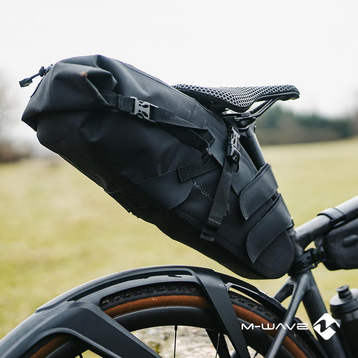 M-Wave Satteltasche Rough Ride II Saddle L Fahrradtasche Sattel, Schwarz